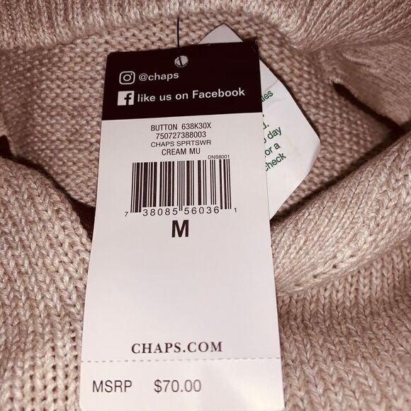 NWT Chaps sweater size M - Picture 4 of 4